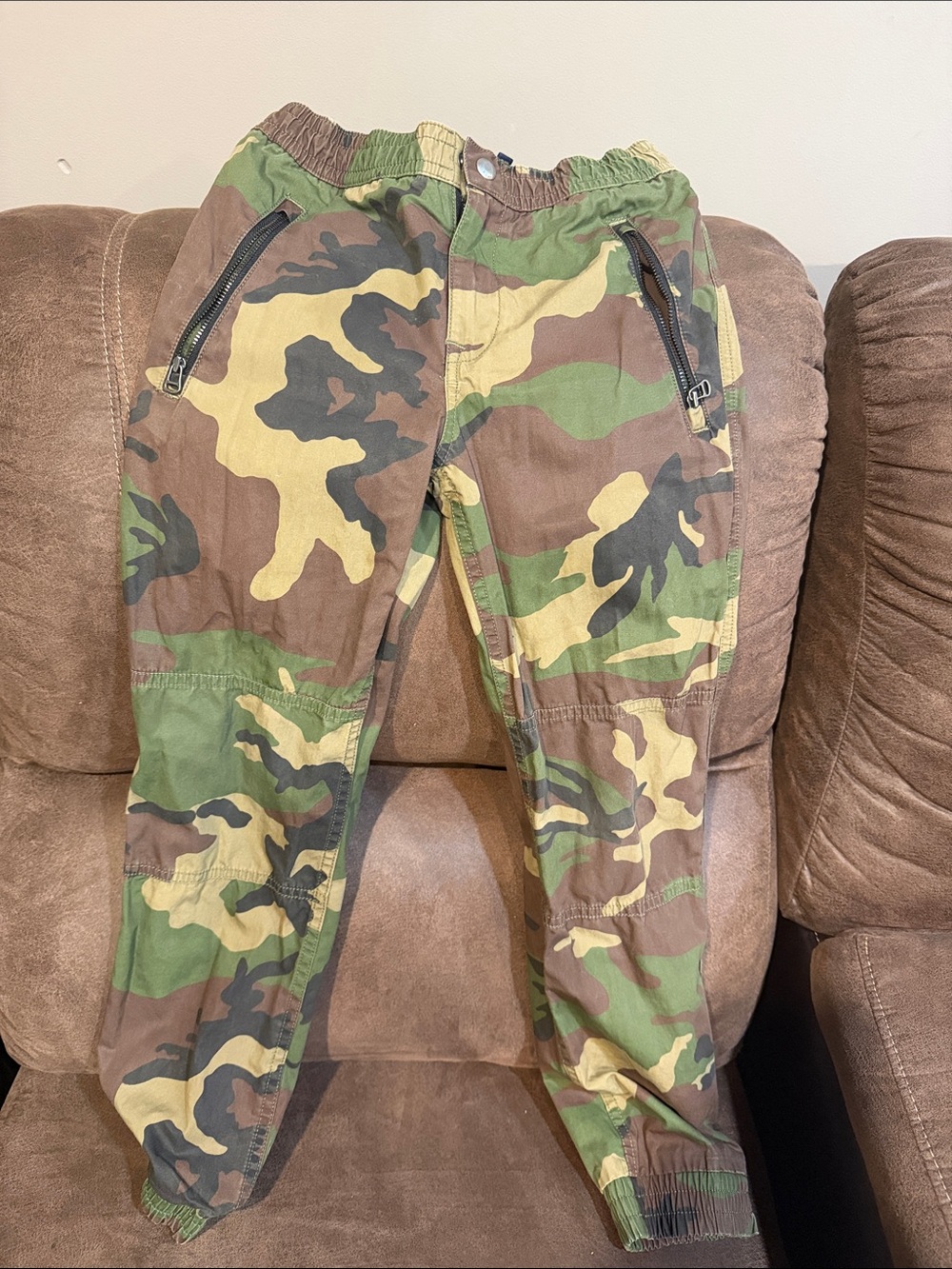 Polo by Ralph Lauren Boys Camo Jogger Pants - Green/Brown/Yellow